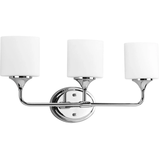 Progress Lighting Silvertone Lynzie Collection 3-light Chrome Bath Light