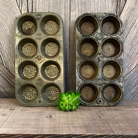 Vintage Muffin Tin Antique Pan Cupcake Tin Ekco USA 80 Or Bake King | Pick One Decorative Office Supply Storage Farmhouse Kitchen