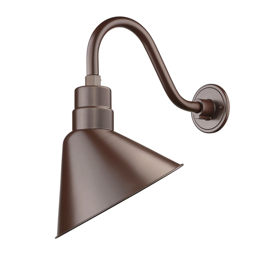 Millennium Lighting 10" Angle Shade with 15" Gooseneck in Multiple Finishes