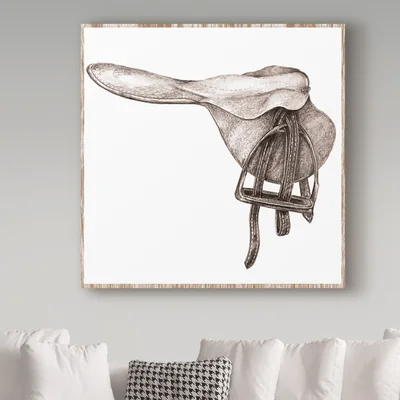 'Racing-Saddle' Graphic Art Print on Wrapped Canvas