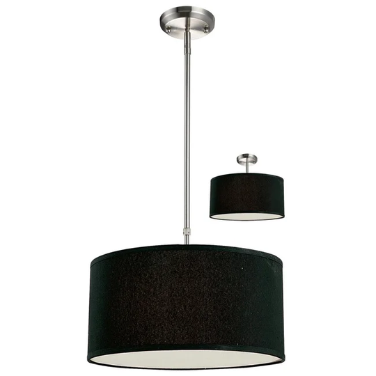 Transitional Albion Three-Light Nickel Pendant