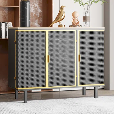 Phoibos 40.35" Wide Iron Sideboard