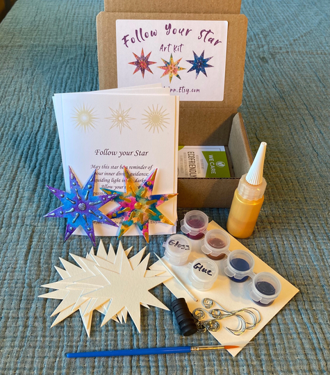 Follow Your Star Ornament - Magnet Art Kit Create An Original Piece Of Art To Share Or Display Set 6