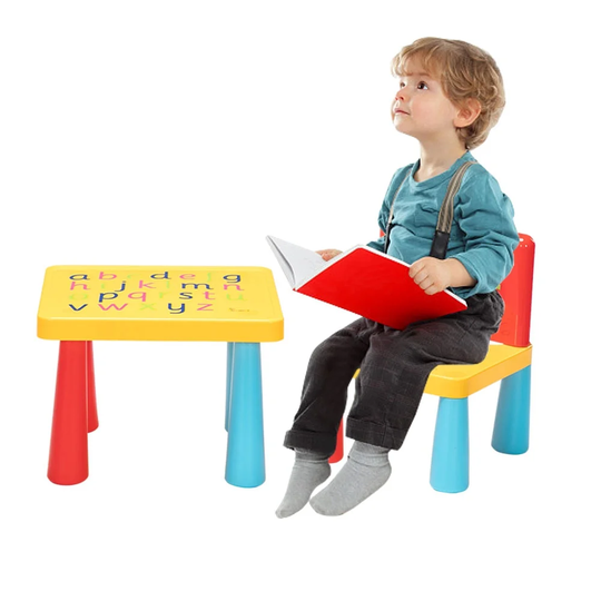 Plastic Children Table and Chair Reduced Version Mushroom Leg