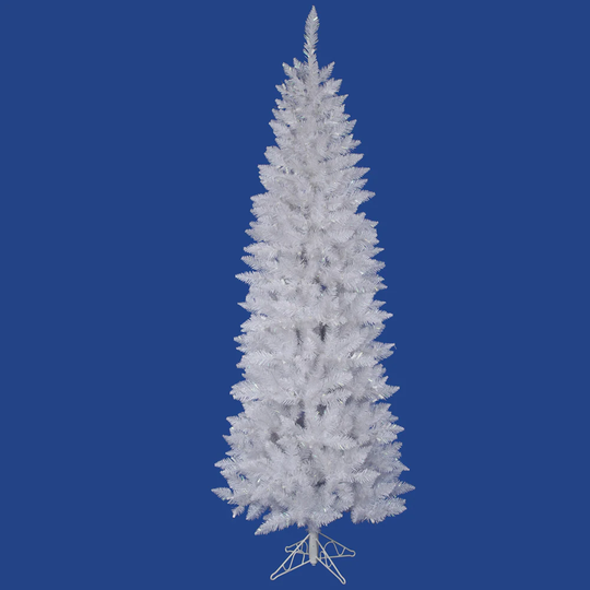 6' x 29" Sparkle White Spruce Pencil Tree with 392 PVC Tips