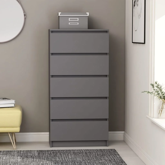 Drawer Sideboard Gray 23.6"x13.7"x47.6" Chipboard