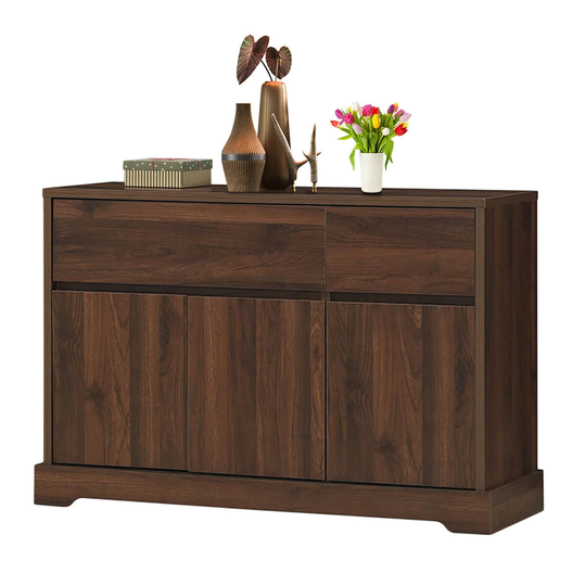 Gymax Buffet Sideboard Console Table Server Cupboard Cabinet w/2 - See Details