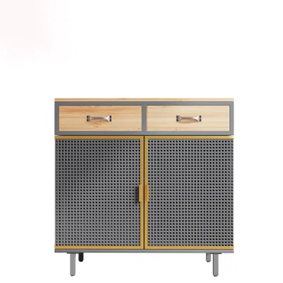 Homa 31.6'' Wide 2 Drawer Iron Sideboard
