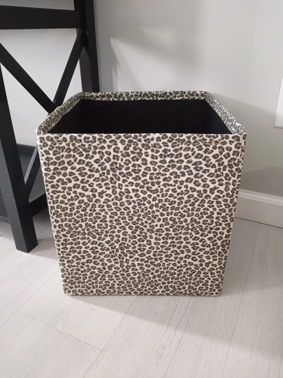 Leopard Print Storage Bin in Your Custom Size