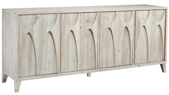 Light Grey Wash Finish 4 Door Sideboard Media Console By Terra Nova Designs Los Angeles