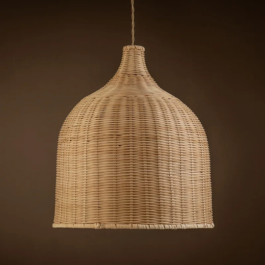 Reely Wicker Rattan Single Light Pendant - 17.7" x 15.7"