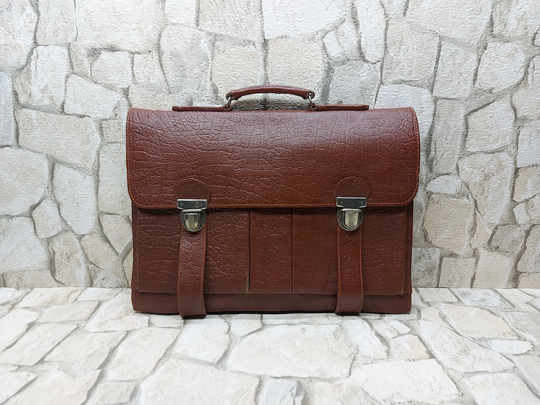 On Sale Briefcase Vintage Brown Genuine Leather Hand Bag Office Messenger Laptop Documents Holder
