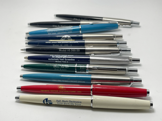 Vintage Parker Advertisement Pen Lot, Parker Display Pens, Sample, Pencils, Unique Gift For Dad