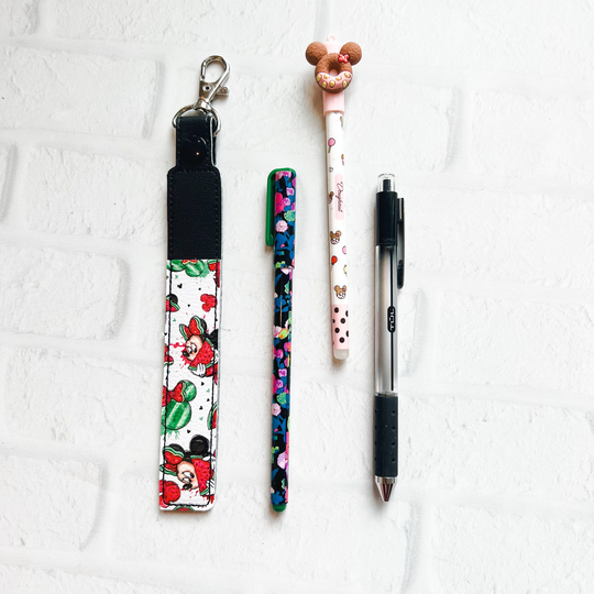 Miss Magic Mouse Pen Pencil Holder Keychain, Stylus Holder, Watermelon Keychain Case, Pen Holder, Gift Under 10, Pen Lanyard Badge Clip