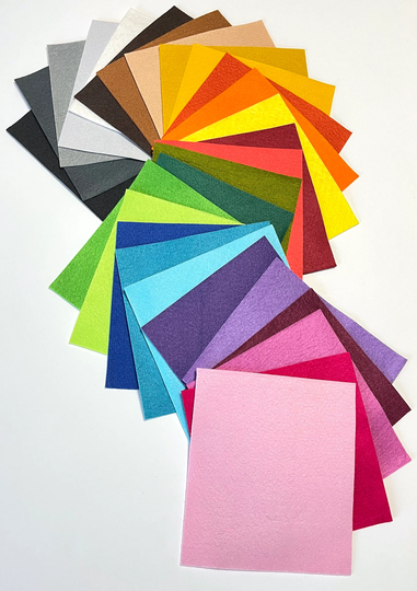 Complete Color Array Sample Set 10 X 11 Bamboo Felt 28 Sheets