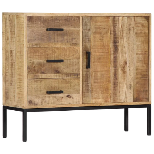 Sideboard 34.6"x11.8"x27.9" Solid Mango Wood