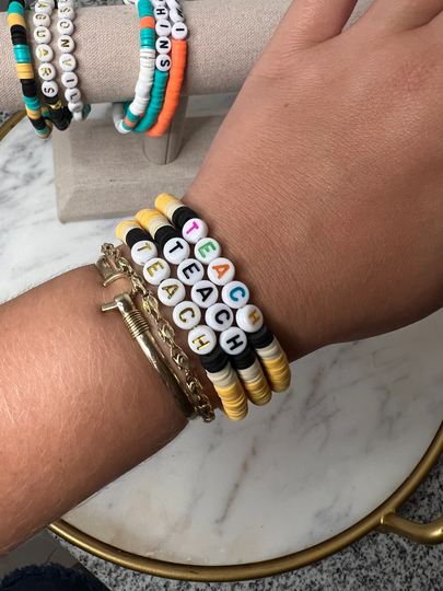 Teacher Pencil Bracelet, Bracelet, Teach Gift For Teachers, Bracelet Teacher End Of Year Gift