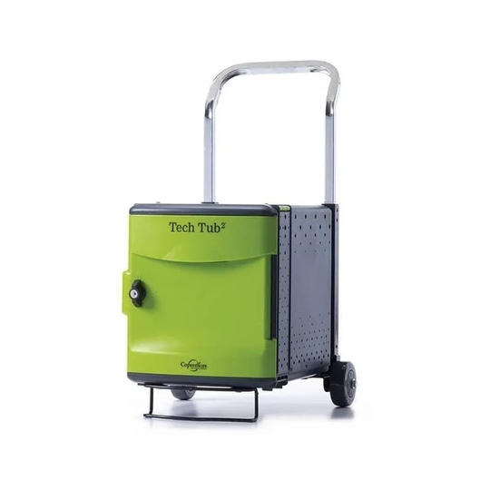 Copernicus Tech Tub2 ipad and Chrombook Charging Trolley with Adjustable Handle - Holds 6 Devices