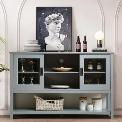 55" Wide Sideboard With Sliding Doors