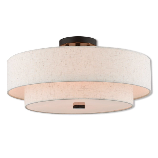 Livex Lighting 4-light Bronze Indoor Flush Mount