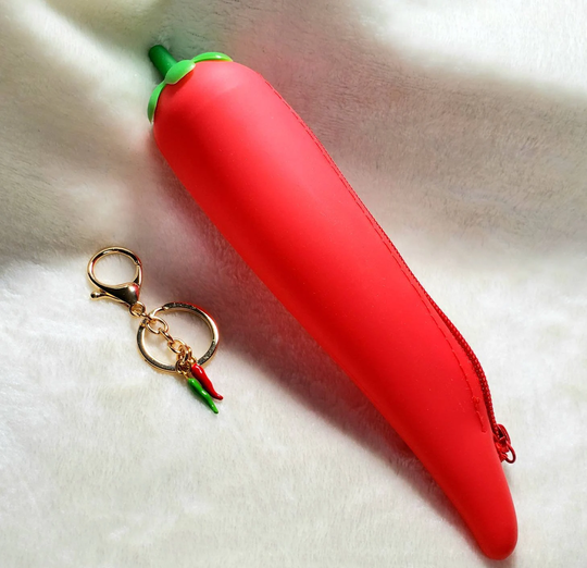 Pencil Bag Pepper Back To School Or Coin Purse With One Free Keyring