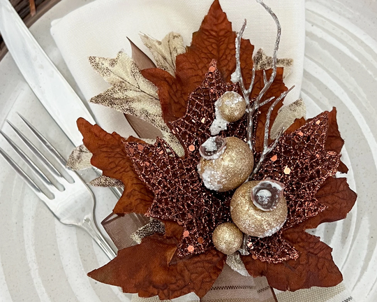 Fall Napkin Ring, Thanksgiving Table Decor, Fall Leaf, Holiday Table, Home Decorations, Leaf Ring
