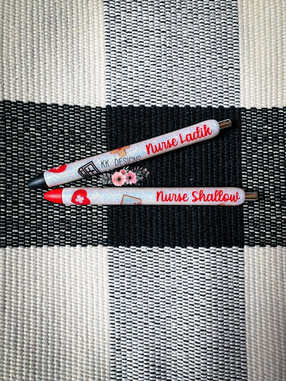 Nurse Glitter Pen, Doctor Custom Pencil Pen