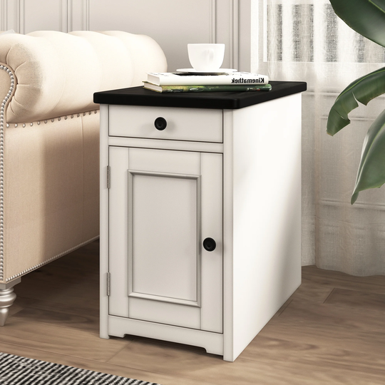 Nightstand, Two-tone Classic Vintage Livingroom End Table Side Table
