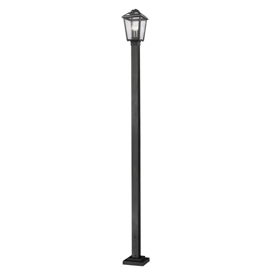 Avery Home Lighting Bayland Clear Seedy Shade 3-Light Outdoor Post Light
