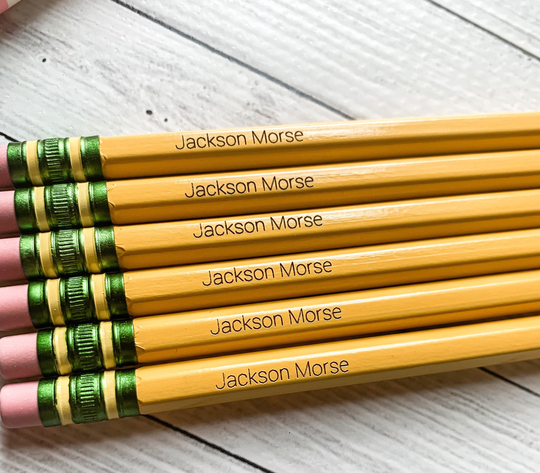 Personalized Engraved Pencils, Labeled Pencil, School Supplies, Pencil Label, Back To