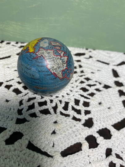 Antique Pencil Sharpener Globe World Map Atlas Mini Adorable Desk