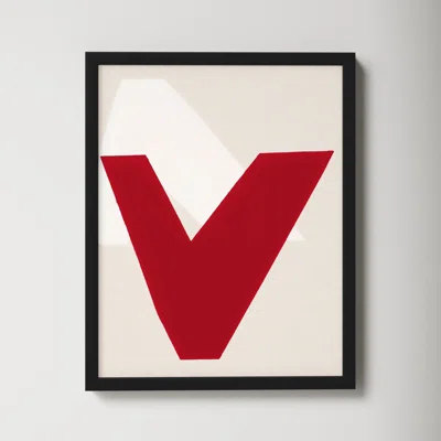 Elements In Red 1 By Katy Montica - Framed Wall Art