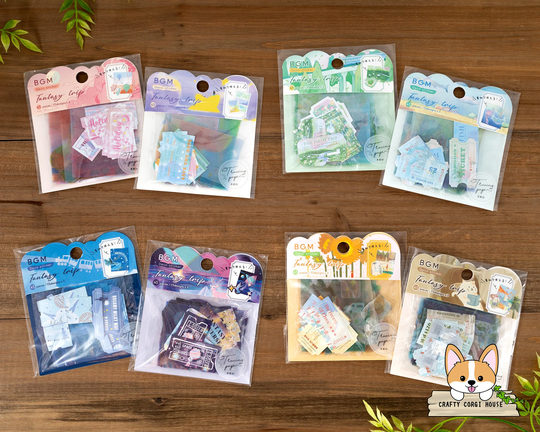 1 Or 2 Pc Set | Bgm Fantasy Trip Tracing Paper Stickers Travel - Dream Sky Garden Wonderland Galaxy Universe Spirit Cat Land