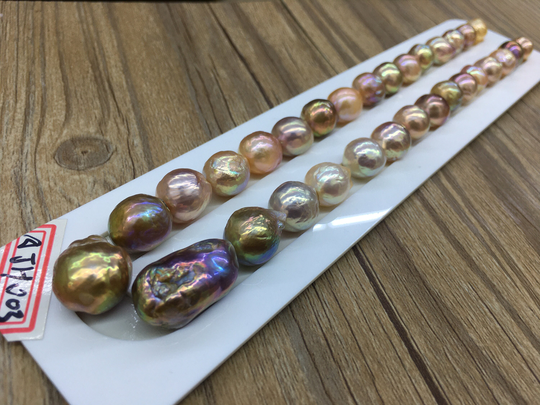 Natural Multi-Color Kasumi Like Freshwater Baroque Pearls No Hole, Ajh003