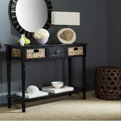 Home Collection Vintage 3-Drawer Storage Console Table