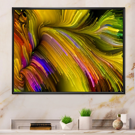 Designart 'Elegance Of Liquid Color' Modern Framed Canvas artwork