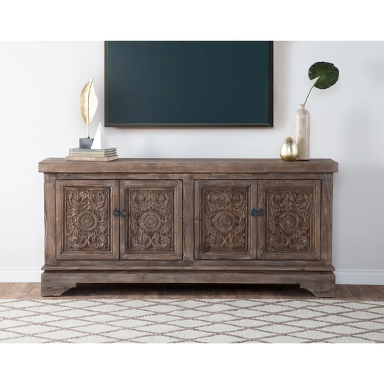 Allen Reclaimed Pine 4-Door Sideboard by Kosas Home