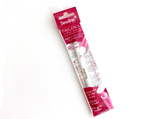 White Chalk Pencil Sewline Tailor's Mechanical 1.3mm Click Pencil For Visible Mending Or Embroidery Transfer