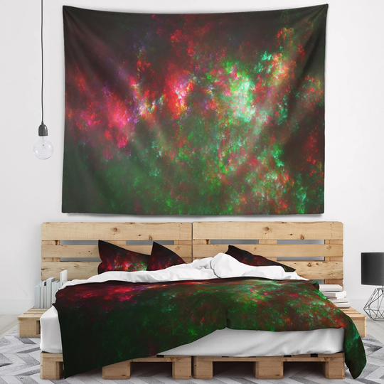 Designart 'Multi Color Starry Fractal Sky' Abstract Wall Tapestry
