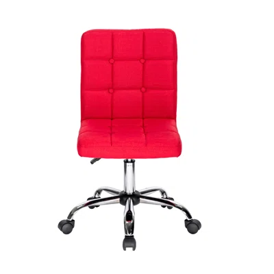 Rillie Fabric Upholstered Office Chair with Chrome Base