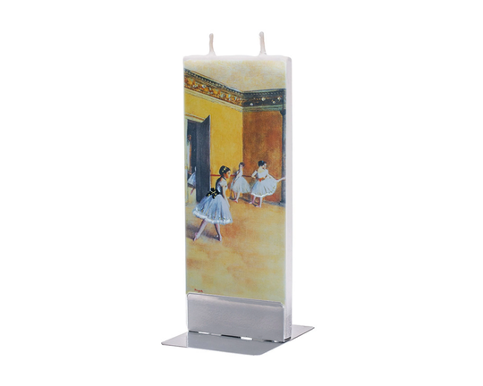 Hand Painted Flat Candle | Edgar Degas Dance Class At The Opera Small Unique Gift Art Fine Shelf Décor