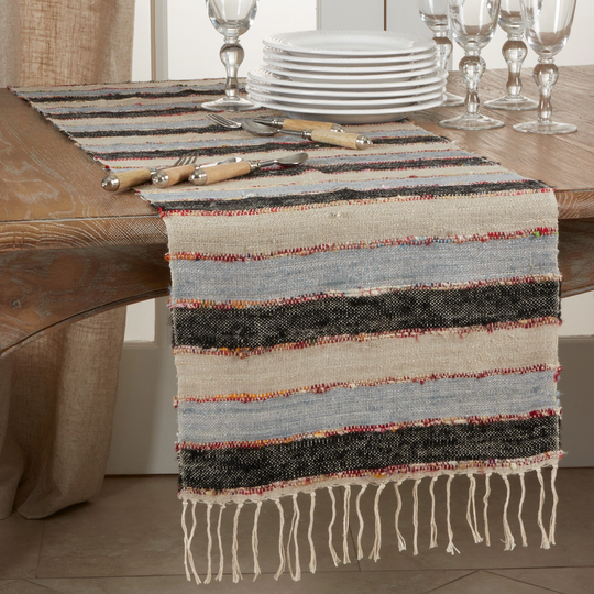 Table Runner with Wide Stripe Design