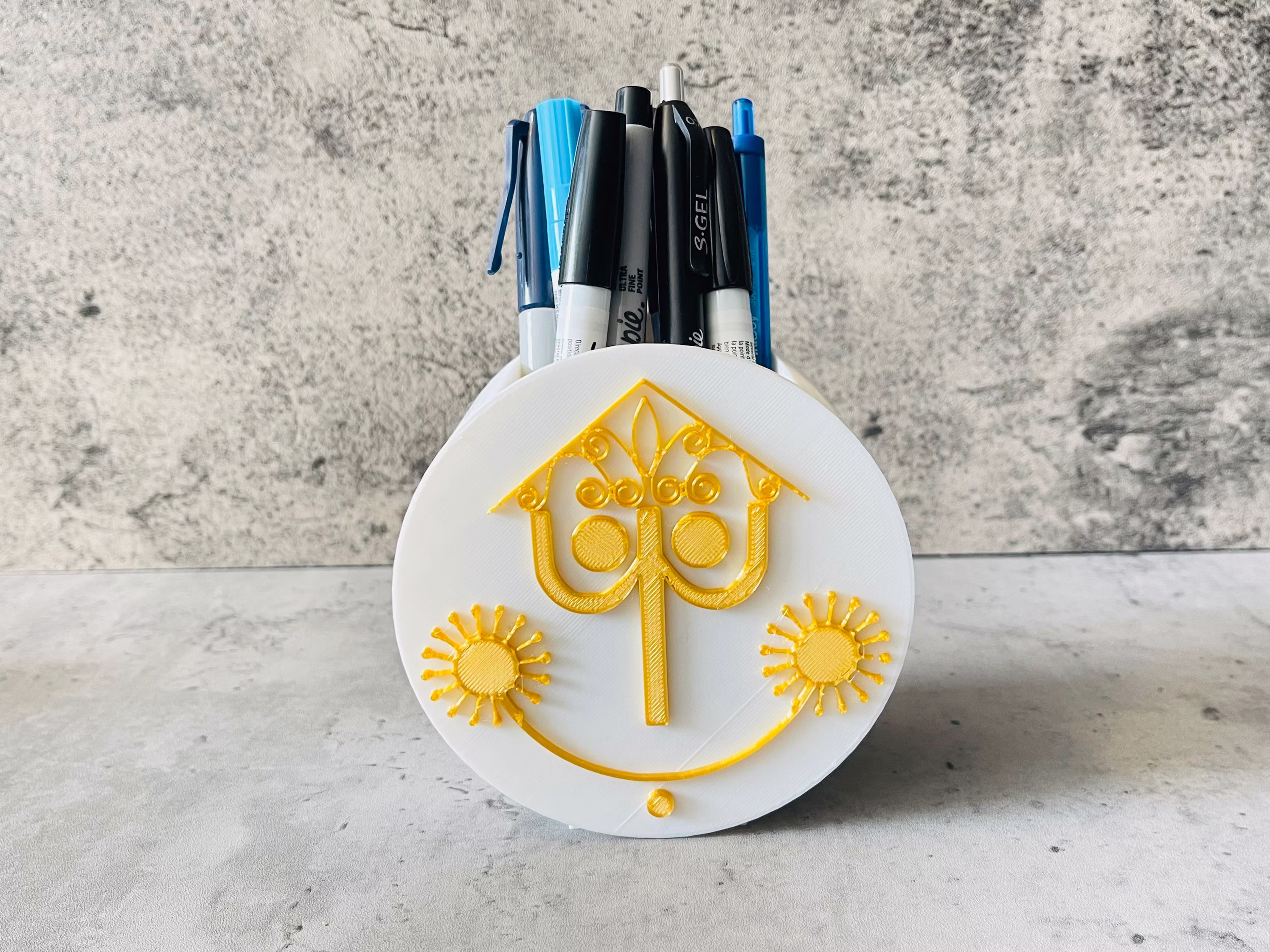 Pen & Pencil Holder | Clock Face Makeup Brush Marker Case