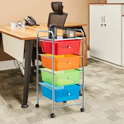 Leontxo 4 Drawer Rolling Storage Chest