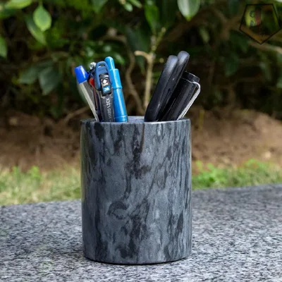 Natural Marble Pencil Pen Holder Pen Holder Makeup Brush Holder Desk Organizer Desk Organizers Desk Accessories Pencil Organizer Desk Decor Cute Desk