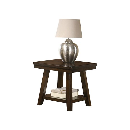Coffee Table Composed 2 Drawers Metal Hardware Pulls One Open Shelf Rectangular Table Top,Size: 47" X 24" X 18"H