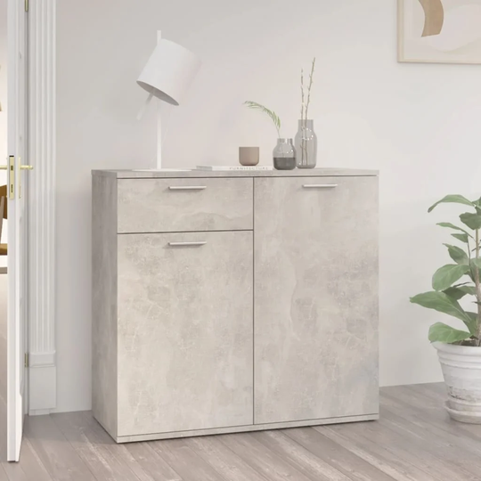 Sideboard Concrete Gray 31.5"x14.2"x29.5" Chipboard