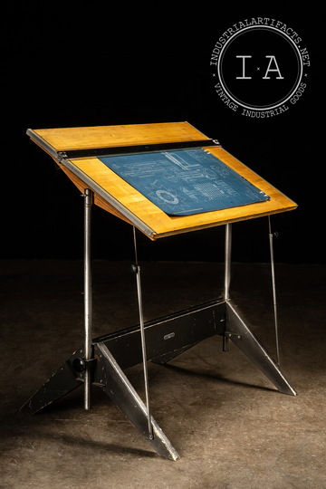 Antique Wooden Drafting Table