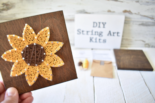 Sunflower Diy String Art Kit, Plants, Flowers, Spring Decor, Summer Floral Diy Craft Nature Wall Art, Florals, Fall Decor