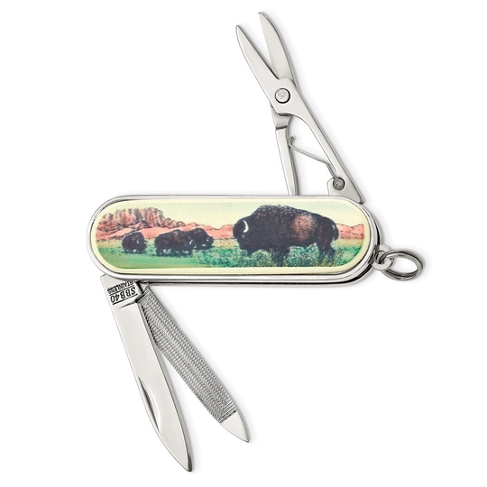 Curata Barlow Designs Color Buffalo Multifunction Pocket Knife